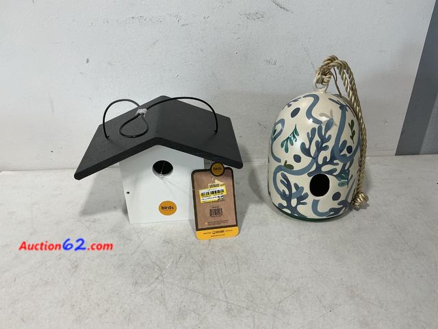 Lot 44-769 - Target Ceramic Birdhouse and Decorative Birdhouse See All Photo's Not Tested E-Commerce Return, A basic inspection has been given to this it...