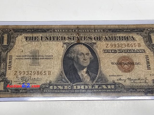 Lot 44-8331f - WORLD WAR II PEARL HARBOR BROWN SEAL HAWAII $1. AFTER THE JAPANESE ATTACKED PEARL HARBOR, IF THEY INVADED THEY COULD USE THE MILLIONS OF DOL...