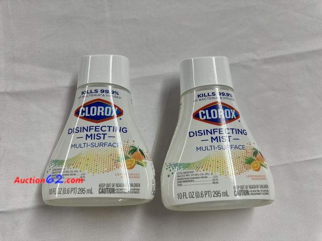 Lot 44-6015f - 2 bottles 10 fl oz each. Clorox disinfecting mist refills.NEW. See All Photo's Not Tested Never opened, Factory Sealed