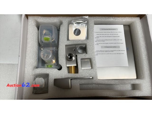 Lot 44-225a - $99.99 Retail price - annazom Shower Faucet Set Rain Shower System Matte Black with High Pressure 8-Inch Shower Head Handheld Square Shower ...