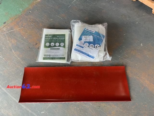 Lot 44-4027a - HVAC Air Filters and Rubber Sheet See All Photo's Not Tested Appears New with box damage