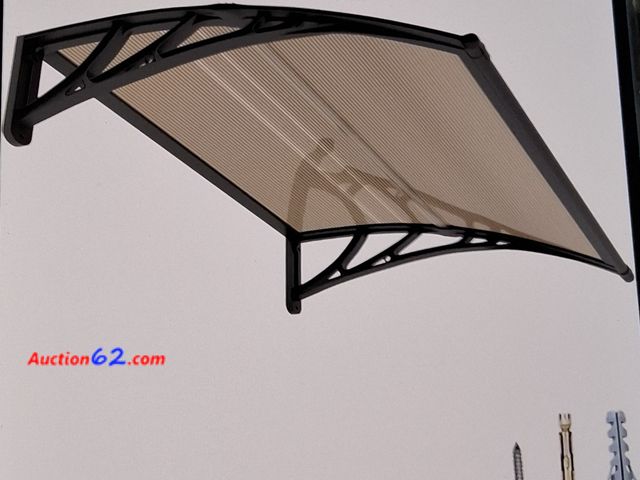 Lot 44-7240e - 40"×40" window and door awning exterior, UV/rain/snow/sunlight protection sheet, UPF 50+ polycarbonate overhang canopy, house overdoor awnin...
