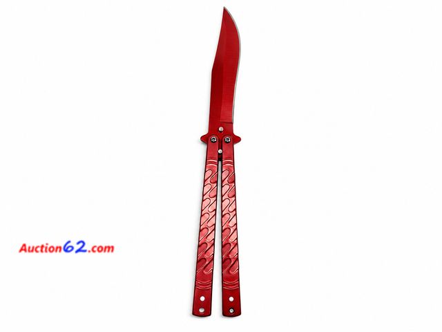Lot 44-6131m - Butterfly knife Red color # 78003. Appears New, A basic inspection has been given to this item. Sold AS-IS. See All Photo's Not Tested