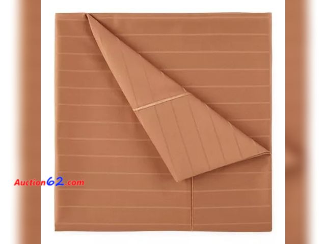 Lot 44-641m - $245 Retail price - Liz Claiborne 600TC Cotton Sateen Dobby Stripe Wrinkle Free Sheet Set, One Size, Orange Not Tested See All Photo's Appea...