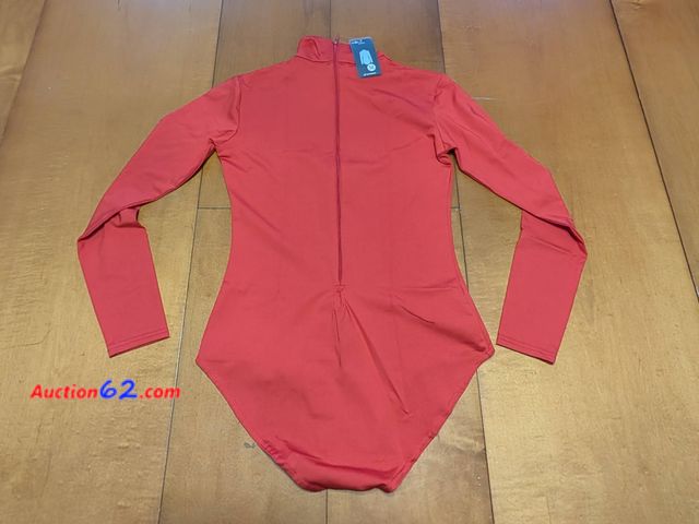 Lot 44-3042g - New Size Medium - SupeNowa Red Spandex Leotard - New with Tags - See Pictures