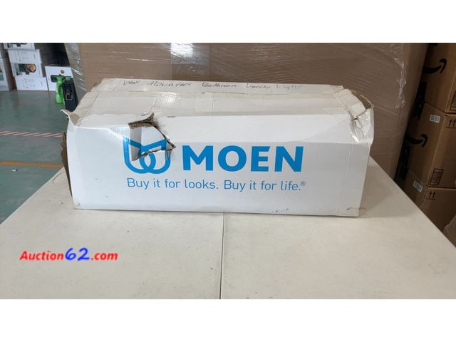 Lot 44-1691m - MOEN Bathroom Vanity Light Fixture See All Photo's Not Tested Appears New, A basic inspection has been given to this item. Sold AS-IS.
