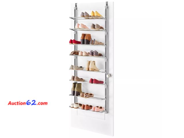 Lot 44-1522w - Whitmor 24 Pair Door Shoe Organizer, Sturdy Closet Storage Rack Hangs on Closets for Shoes Not Tested See All Photo's Appears New, A basic i...