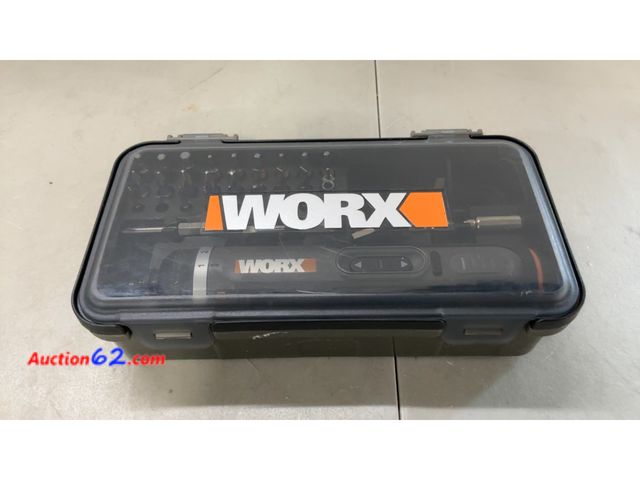 Lot 44-1894a - WORX 4V Cordless Electric Screwdriver Set with Bits and Case See All Photo's Not Tested E-Commerce Return, A basic inspection has been given...