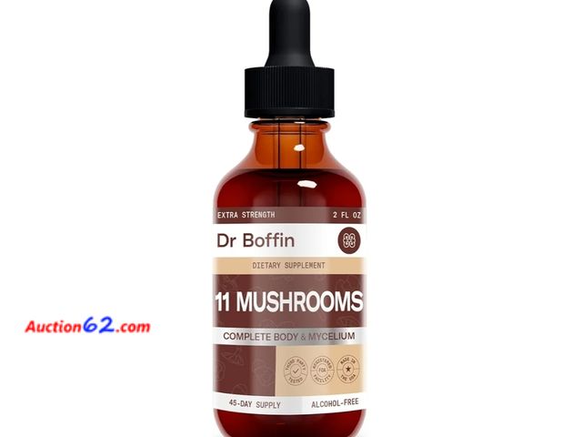 Lot 44-6562k - Mushroom Supplement Liquid Drops - 11 Mushrooms High Potency Complex with Lion's Mane, Turkey Tail, Shiitake, Chaga, Cordyceps &amp; More fo...