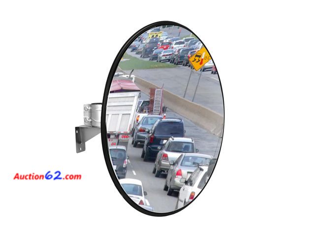 Lot 44-601e - $129.99 Retail price - bimiti 32" Convex Traffic Mirror - Outdoor &amp; Indoor Safety Mirror for Blind Spots, Driveway Security, Garages, Wa...