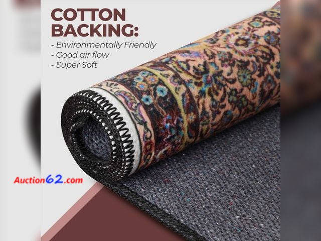 Lot 44-7008f - Superior traditional Medallion area rug, Flamingo cream 4'×6' E-Commerce Return, A basic inspection has been given to this item. Sold AS-IS.