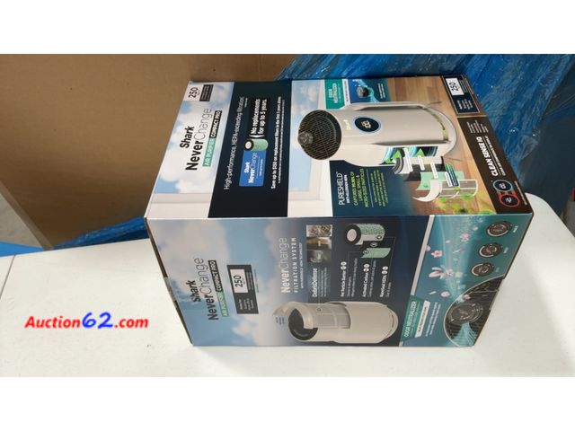 Lot 44-200a - $131.62 Retail price - Shark Air Purifier for Home, NeverChange Compact Pro, for Bedroom, Nursery, Home Office, Dorm, HEPA-Exceeding Filter,...