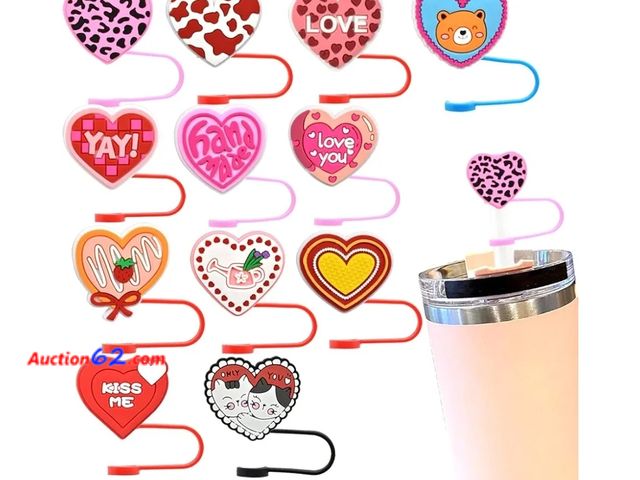 Lot 44-6908g - 12PCS Straws Covers for Stanley 40oz &amp; 30oz Tumbler Appears New
