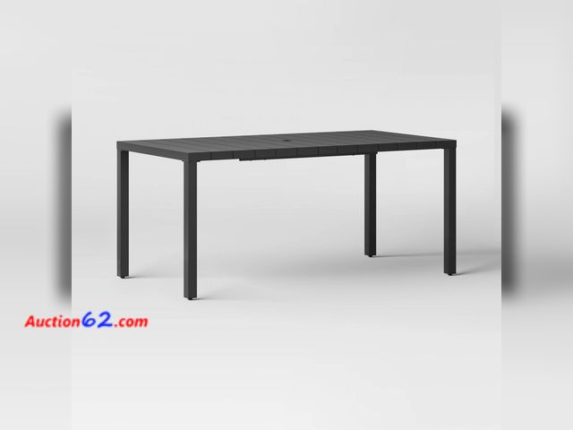 Lot 44-149 - $225 Retail price - Metal Beech 6 Person Rectangle Rust and UV-Resistant Outdoor Patio Dining Table - Threshold™ See All Photo's Appears New...