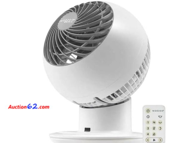Lot 44-1857e - IRIS Woozoo Globe Multi-Directional 5-Speed Oscillating Fan [2024 Model], Small, White See All Photo's Not Tested Appears New, A basic inspe...