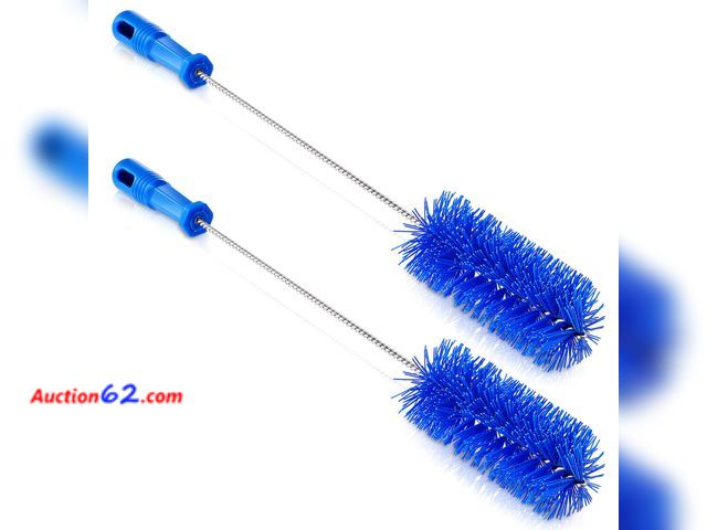 Lot 44-247m - Baderke 2 Pcs Drain Brush Pipe Cleaning Tube Brush, Blue, 19.7 x 2.4 Inch See All Photo's Appears New, A basic inspection has been given to ...