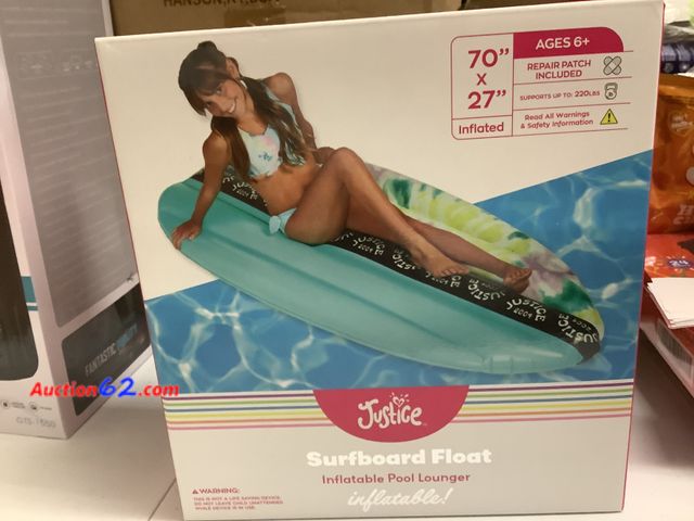 Lot 44-6162e - Surfboard Float Inflatable Pool Lounger,  See All Photo's Not Tested Never opened, Factory Sealed