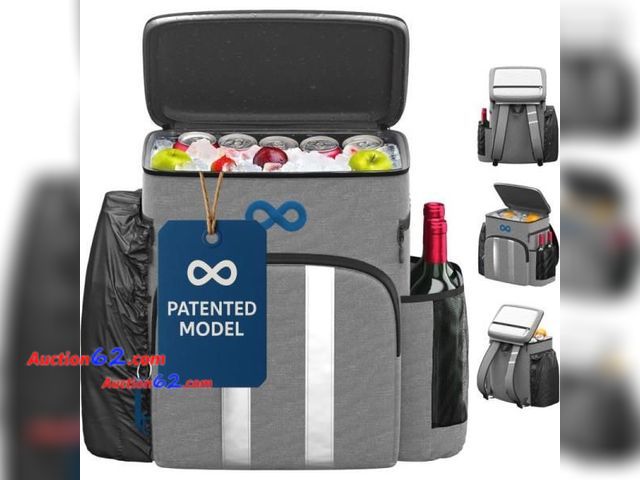 Lot 44-9056b - Retail of $39.99-Insulated Backpack Cooler - 54 Cans, 24 Hour Cooling, Wider Straps, Lightweight Leak Proof Liner Appears New, A basic inspe...