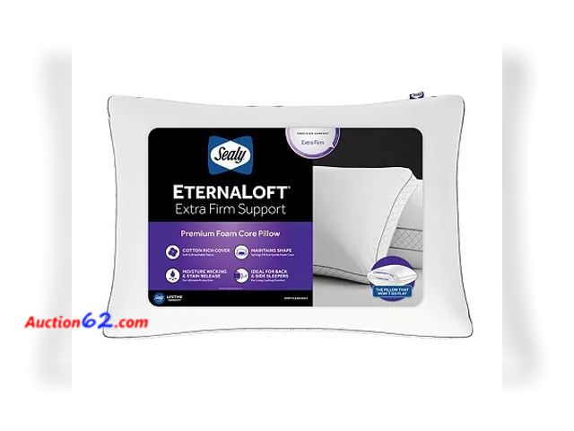Lot 44-1565m - Sealy EternaLoft Extra Firm Support Pillow, One Size, White See All Photo's Not Tested Appears New, A basic inspection has been given to thi...