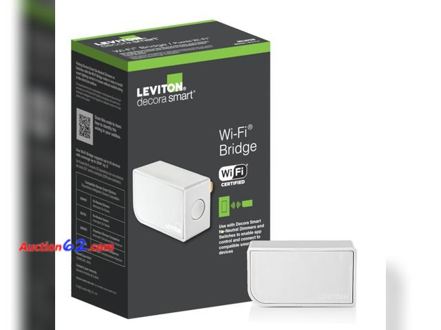 Lot 44-1933e - Leviton Wi-Fi Bridge for No-Neutral Decora Smart Dimmers and Switches (DN6HD and DN15S), Works with My Leviton, Alexa, Google Assistant, App...
