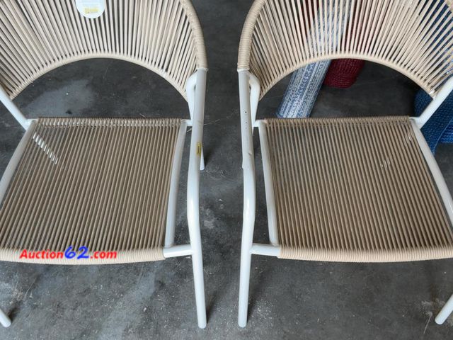 Lot 44-290M - Threshold Mackworth Stacking Patio Chairs Set of 2 See All Photo's E-Commerce Return, A basic inspection has been given to this item. Sold A...