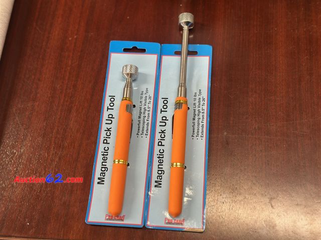 Lot 44-7524b - Lot of 2 magnetic pick up tools likes upto 10lbs telescoping, extends to 26 in in length. NEW. See All Photo's Not Tested Never opened, Fact...