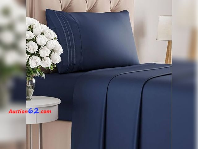 Lot 44-6646t - KTLT Twin Sheet Set - 3 Piece Bedding Sheets &amp; Pillowcases - Hotel Luxury Bed Sheets, Extra Soft Bed Sheets - 15" Deep Pocket Sheets - B...