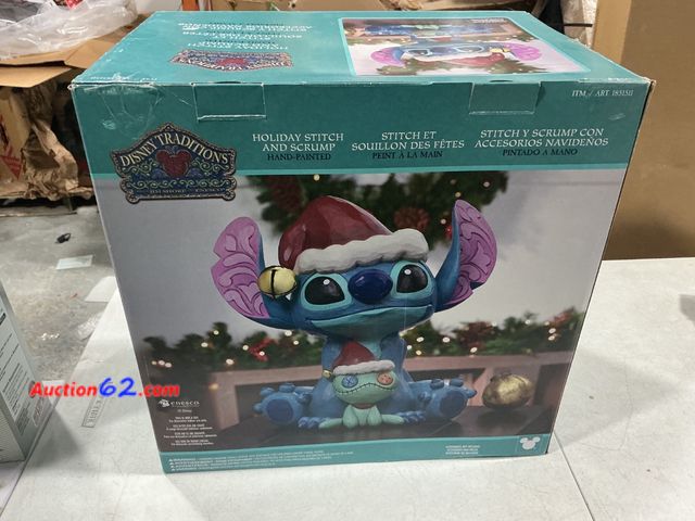 Lot 44-1225j - Enesco Jim Shore Disney Traditions Holiday Stitch and Scrump See All Photo's Not Tested Appears New, A basic inspection has been given to th...