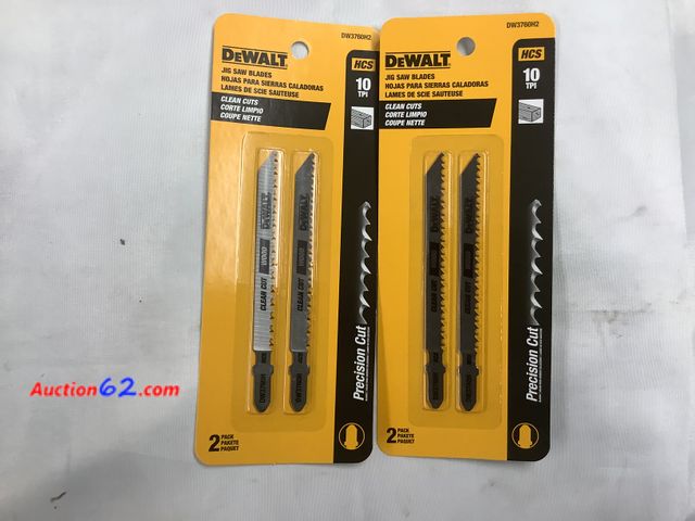 Lot 44-6118e - 2 packages of Jig Saw Blades Clean Cuts, HCS 10 TPI, Precision Cut. Appears New, A basic inspection has been given to this item. Sold AS-IS....