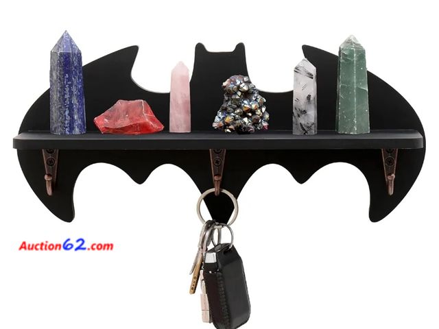 Lot 44-4016i - HYLEHE Bat Shelf Crystal Shelf Wall Mounted Floating Shelf Appears New, A basic inspection has been given to this item. Sold AS-IS.