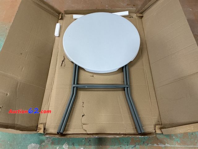 Lot 44-1625j - Granite White Folding Table Made in Thailand Not Tested See All Photo's E-Commerce Return, A basic inspection has been given to this item. S...