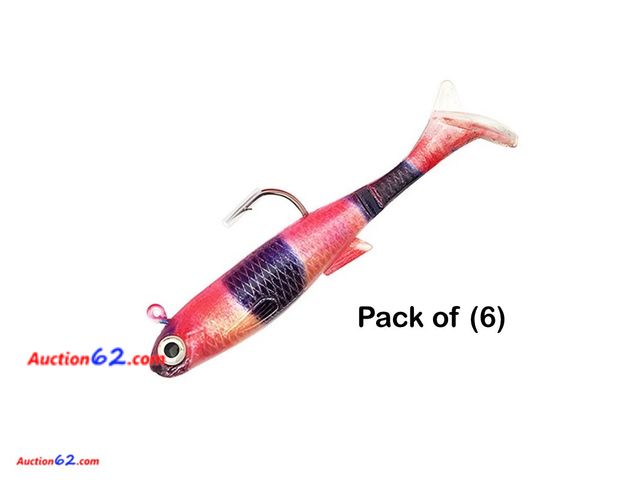 Lot 44-4025w - Pack of (6) CENL Paddle Tail Baits for Bass Fishing Appears New, A basic inspection has been given to this item. Sold AS-IS.