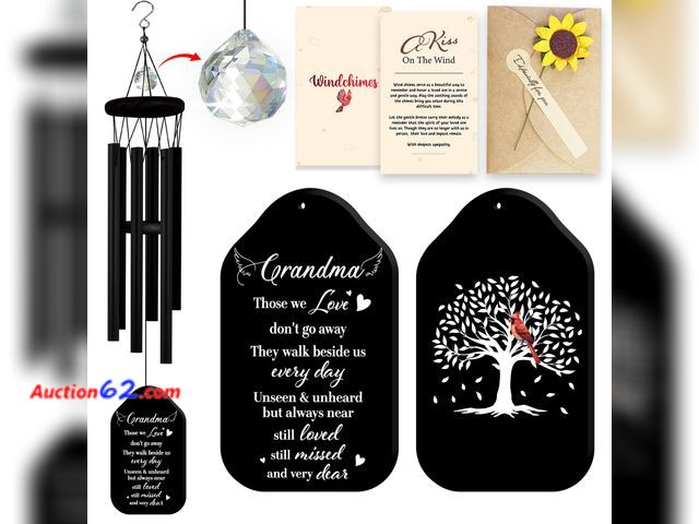 Lot 44-4030m - Crystal Mom Memorial Wind Chimes Christmas Sympathy Chimes Keepsake Those We Love Garden Hanging Remembrance Grief Gift Mummy Mama Step Moth...