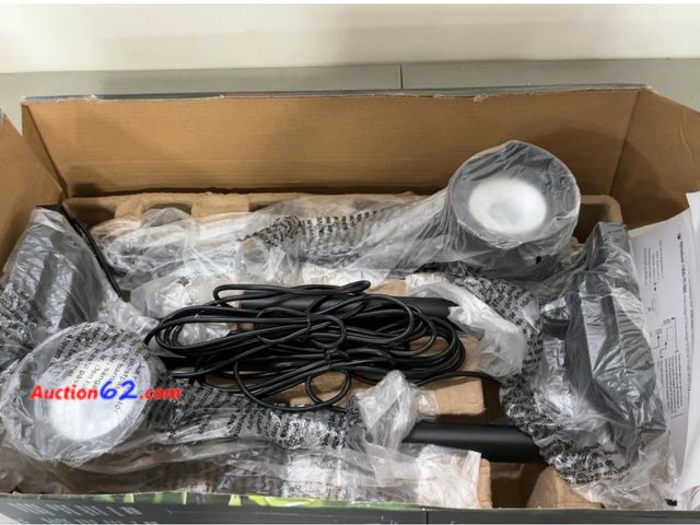 Lot 44-1512j - Tommy Bahama Smart Focus 100/60 Lumen Spot Light with Remote Solar Panel 2 Pack Not Tested See All Photo's E-Commerce Return, A basic inspec...