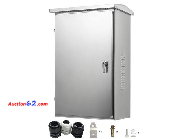 Lot 44-260a - $289.99 Retail price - GERSIK Outdoor Stainless Steel Electrical Box Enclosure, IP65 Waterproof Junction Box, Weatherproof Nema Enclosure Bo...