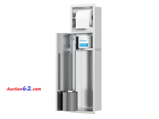 Lot 44-332 - $138 Retail price - Qeke Recessed Toilet Brush Holder, 4" Depth SUS304 Stainless Steel Rustproof Recessed Toilet Brush Holder, in Wall Tissu...