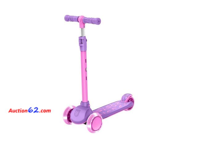 Lot 44-1765j - Jetson Gem Learn &amp; Grow Kick 3-Wheel Kick Scooter - Purple/Pink: Adjustable Handlebar, LED Lights Not Tested See All Photo's Appears New...