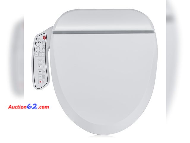 Lot 44-869 - $129.99 Retail price - ZMJH ZMA102D Bidet Toilet Seat, Round Smart Unlimited Warm Water, Vortex Wash, Electronic Heated, Warm Air Dryer, Rea...