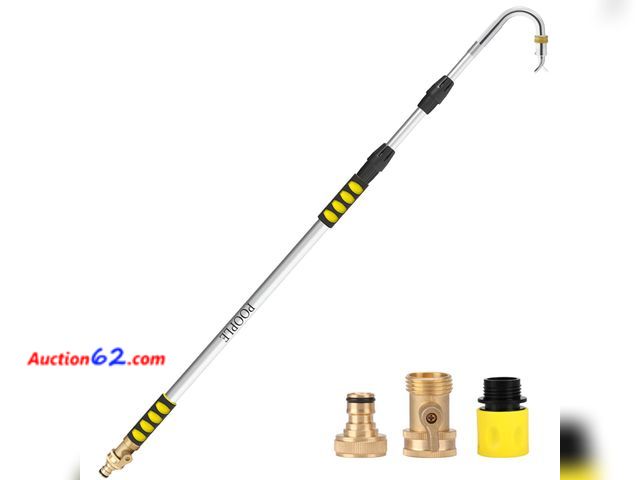 Lot 44-2805 - POOPLE 24FT Reach Gutter Cleaning Tools from The Ground, Telescoping Rain Gutter Cleaner Tool, Gutters Cleaning Wand, Gutters Cleaning Hose ...