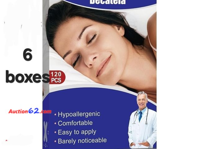 Lot 44-6768t - Lot of 6 Decatela Gentle Transparent Breathable Tape 120Pcs - Hypoallergic Strips for Sensitive Skin, Painless Removal, Breathable Appears N...