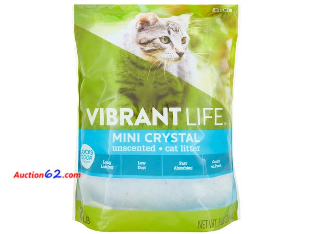 Lot 44-1106p - Vibrant Life Mini Crystal Unscented Cat Litter, 8 lb Appears New, A basic inspection has been given to this item. Sold AS-IS. See All Photo'...