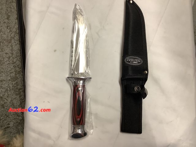 Lot 44-6227w - Hunting Knife W/ Sheath, A cut above the rest, New. Kentucky cutlery. # 70904. See All Photo's Not Tested Never opened, Factory Sealed