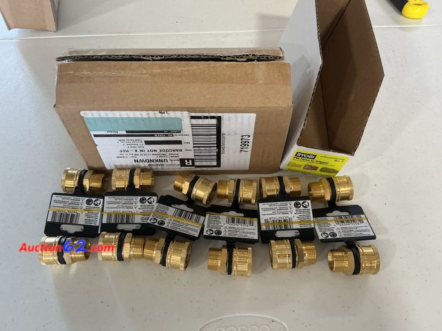 Lot 44-651b - Lot of (12) Total Retail $173- 3/8 in. Female Quick-Connect x Male M22 Coupler for Pressure Washer 1. Appears New, A basic inspection has be...