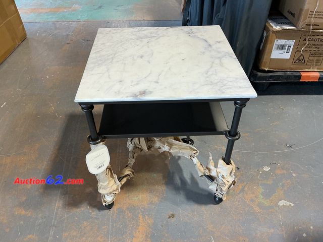 Lot 44-993e - Threshold Studio McGee Accent Table with Marble Top Not Tested See All Photo's Appears New, A basic inspection has been given to this item. ...