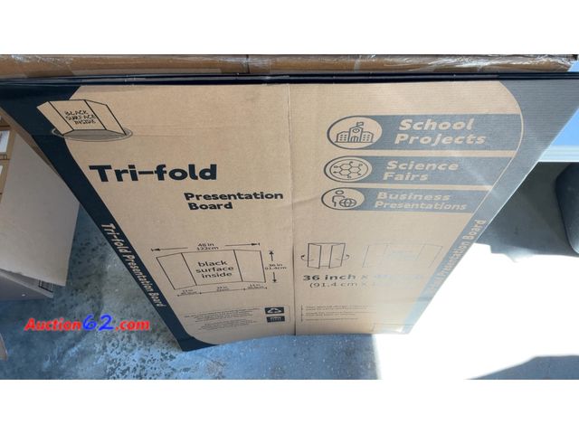 Lot 44-130m - $79.89 Retail price - IKAYAS 2 Pack Trifold Poster Board 36" X 48" Black Science Display Board See All Photo's E-Commerce Return, A basic in...