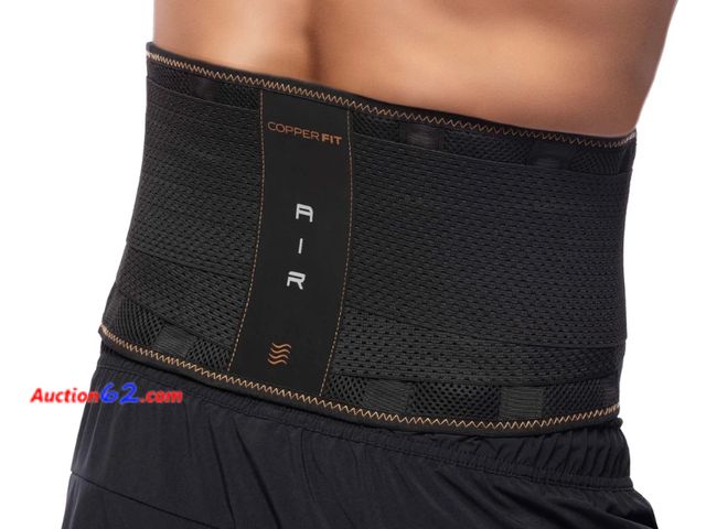 Lot 44-1533b - Copper Fit Elite Air Back Support Brace with Airflow Technology, Adjustable Compression Straps, Double Band, One Size Fits Most See All Phot...