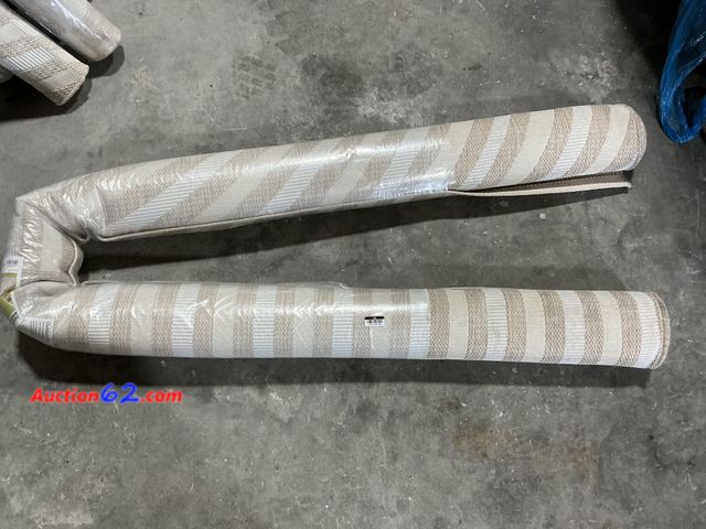 Lot 44-113w - Tan Geometric 9’ X 11’10” Rug - Slightly Dirty, Otherwise New