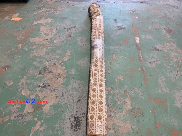 Lot 44-1320m - Threshold Tan &amp; Ivory Cane Outdoor Rug 7x10 ft Not Tested See All Photo's E-Commerce Return, A basic inspection has been given to this i...