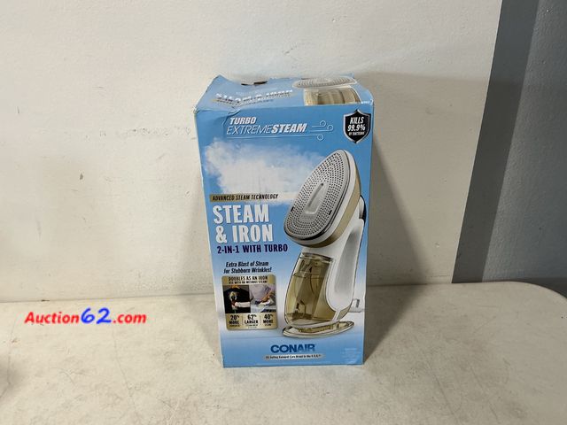 Lot 44-964 - Conair Turbo ExtremeSteam 2-in-1 Steam &amp; Iron See All Photo's Not Tested E-Commerce Return, A basic inspection has been given to this it...