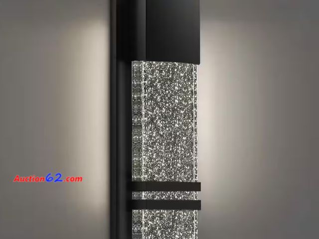 Lot 44-267b - Retail of $50- 14 in. 9-Watt Outdoor Bubble Crystal Glass LED Modern Wall Sconce (1-Pack) 1. Appears New, A basic inspection has been given ...